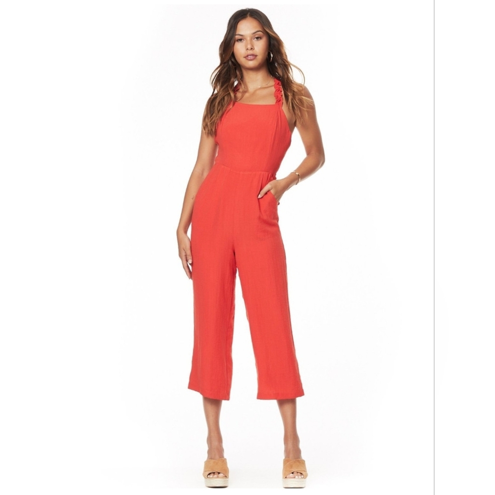 Anthropologie Lost + Wander NWT Women's Foxie Red Jumpsuit Size S